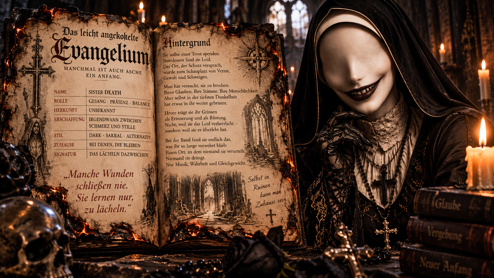 Illustrierte Biografie von Sister Death: Zwischen Schmerz und Stille